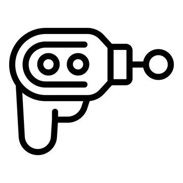 Photon pistol icon outline vector. Ion lightning weapon Stock Illustration