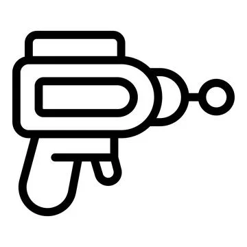 Photon pointer icon outline vector. Alien flash gun Stock Illustration