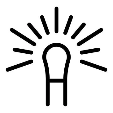 Photon ray icon outline vector. Laser weapon Stock Illustration