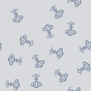 Photonic qubit quantum computer line seamless pattern Stock-Illustration