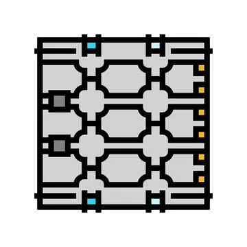 Photonics quantum technology color icon vector illustration Stock Illustration