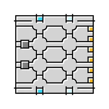 Photonics quantum technology color icon vector illustration Stock Illustration
