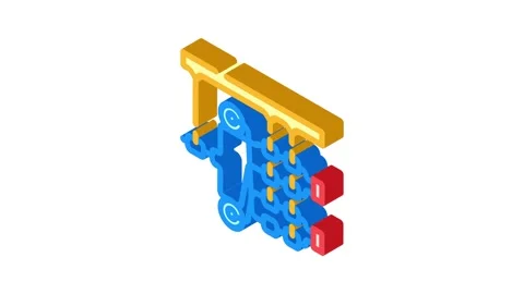 Photonics quantum technology isometric icon animation Stock Footage 327285799