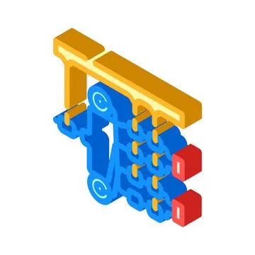 Photonics quantum technology isometric icon vector illustration Stock Illustration