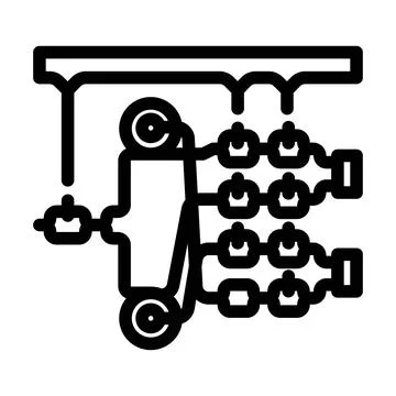 Photonics quantum technology line icon vector illustration Stock Illustration
