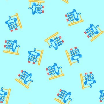 Photonics quantum technology vector seamless pattern Stock Illustration