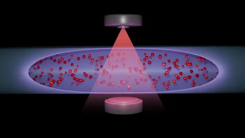 Photoplethysmography optoelectronic sensor + base. 3d animation render Stock Footage 267683151