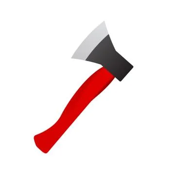 Photorealistic axe on a white background. Stock Illustration