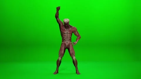 Photorealistic Monster Dance Performance Loop Stock Footage 319822770