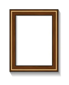 Photorealistic vector illustration of a frame with shadow for photos or other Ilustración de archivo