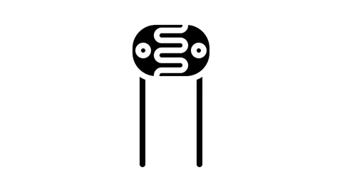 Photoresistor electronic component glyph icon animation Stock Footage 326745442