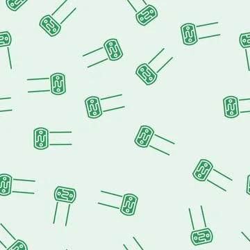 Photoresistor electronic component glyph seamless pattern Stock Illustration
