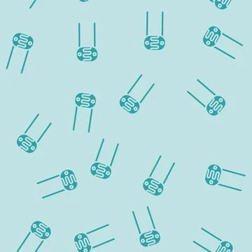 Photoresistor electronic component glyph vector seamless pattern Stockillustratie