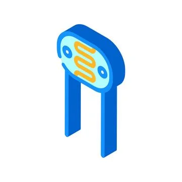 Photoresistor electronic component isometric icon vector illustration Stock Illustration