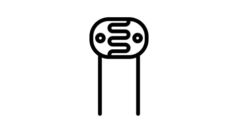Photoresistor electronic component line icon animation Stock Footage 326764057
