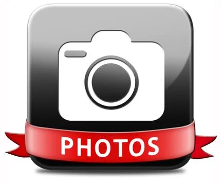 Photos button Stock Illustration