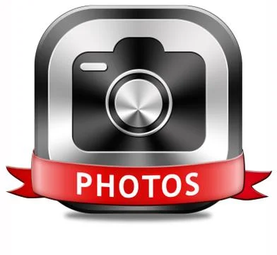 Photos button Stock Illustration