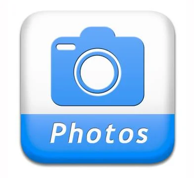Photos button Stock Illustration