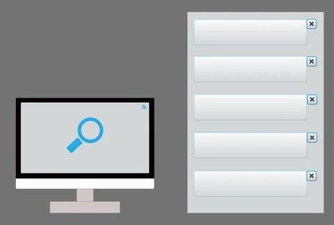 Photos of Vector illustration of computer graphics and online trading. Stock Illustration