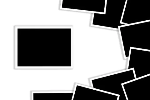 Photos on a white background Stock Illustration