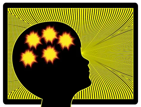 Photosensitive epilepsy Stock-Illustration