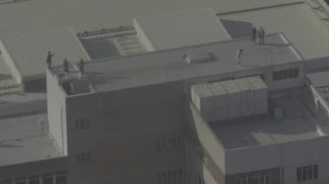 Photoshoot on a rooftop Stock Footage 68822490