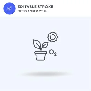 Photosynthesis icon vector, filled flat sign, solid pictogram isolated on whi Stock Illustration