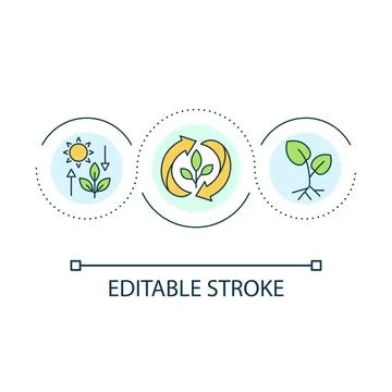 Photosynthesis loop concept icon 스톡 일러스트