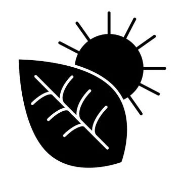 Photosynthesis solid icon. Environment vector illustration isolated on white Stock Illustration