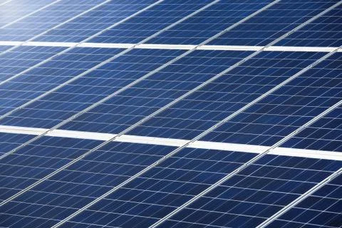 Photovoltaic panel for power generation texture or pattern Stock Photos