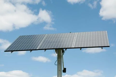 Photovoltaic Solar Panel Array - Renewable Energy Stock Photos