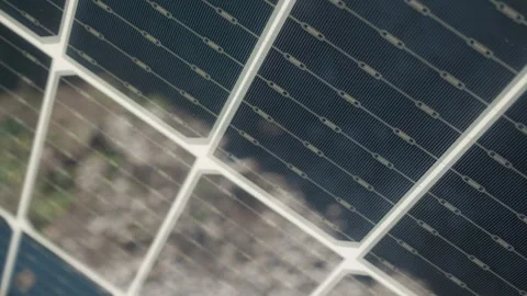 Photovoltaic solar panel backside with electrical busbars and cell grid Stock Footage 333983540