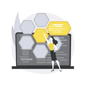 PHP and MySql development abstract concept vector illustration. Stock-Illustration