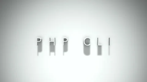 Php cli 3D title animation with shadows on a white background Stock Footage 297268811