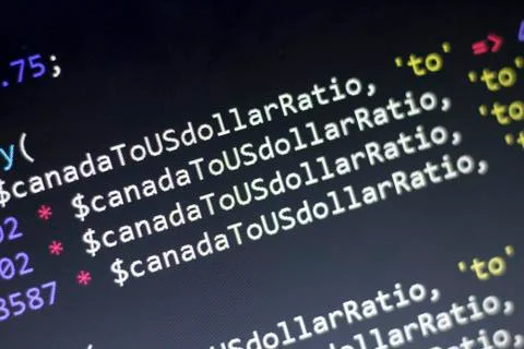 PHP code close up 스톡 사진