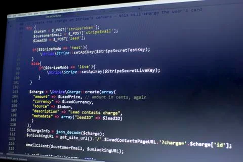 PHP code Stock-Fotos