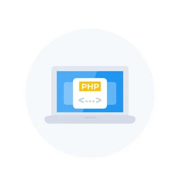 PHP coding, programming icon Stock-Illustration