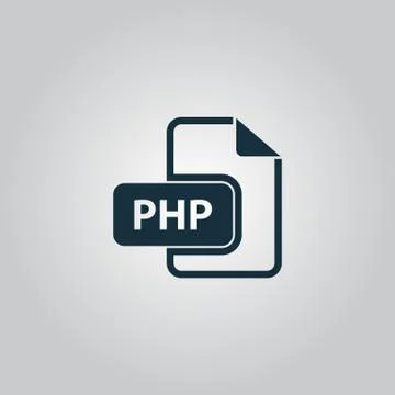PHP computer file extension symbol Stock Illustration