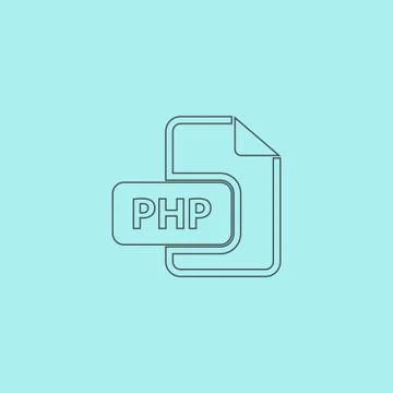 PHP computer file extension symbol Illustration