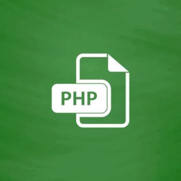 PHP computer file extension symbol. Stock Illustration