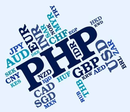 Php Currency Means Foreign Exchange And Currencies Stock Illustration