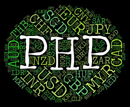 Php Currency Shows Forex Trading And Broker Ilustración de archivo