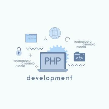 PHP development icon vector illustration Stock Illustration