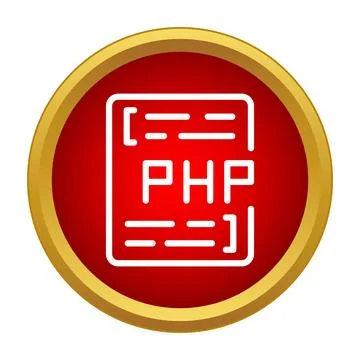 Php document file scripting programming language icon 스톡 일러스트