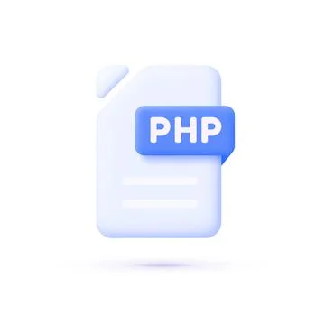 Php file in 3D style on white background. Vector illustration design Stock-Illustration