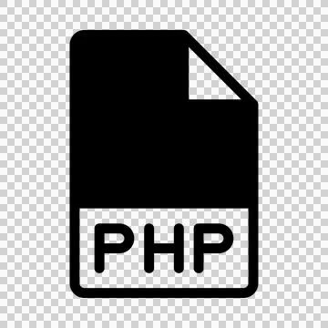 Php file format icons. Files type symbol document icon.  Ilustración de archivo