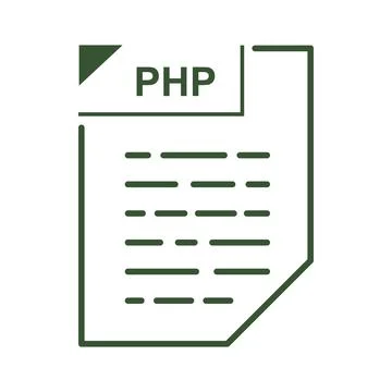 PHP file icon, cartoon style Ilustración de archivo