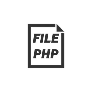 PHP File icon flat Stock Illustration