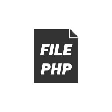 PHP File icon flat Illustration
