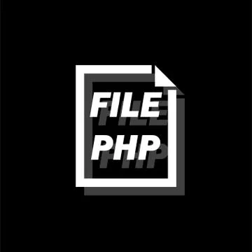 PHP File icon flat Stockillustratie